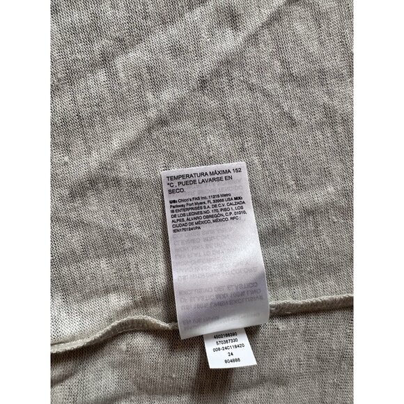 CHICO'S Women's Beige Metallic Cap Sleeve Tee Top Size 4 US XXL - Picture 7 of 8